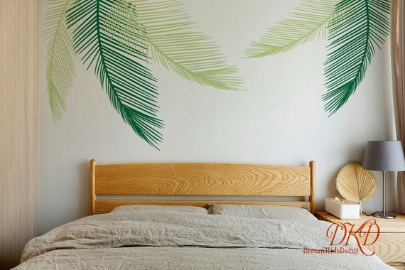 Nursery Wall Decal Palm Leaves Wall Decals Tropical Leaves