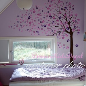 Kinderzimmer Dekoration, Wandtattoo Mädchen, Wandtattoo Baum, Baby Kinderzimmer Wandaufkleber-Kirschblüten Baum Aufkleber-DK002