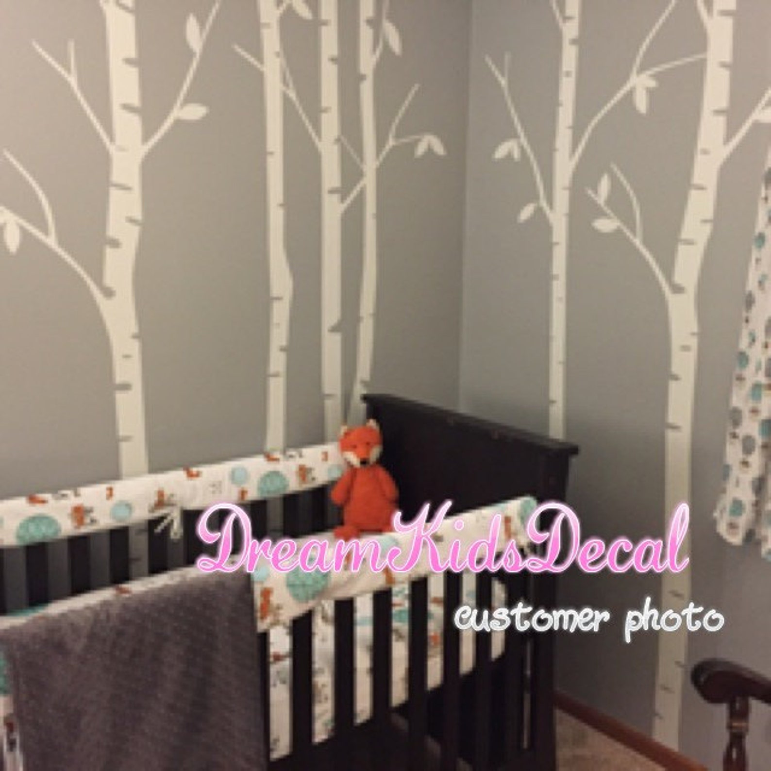 Tree Wall Decal 9 Birch Trees Decals Forest Wall Decals Winter Tree ...