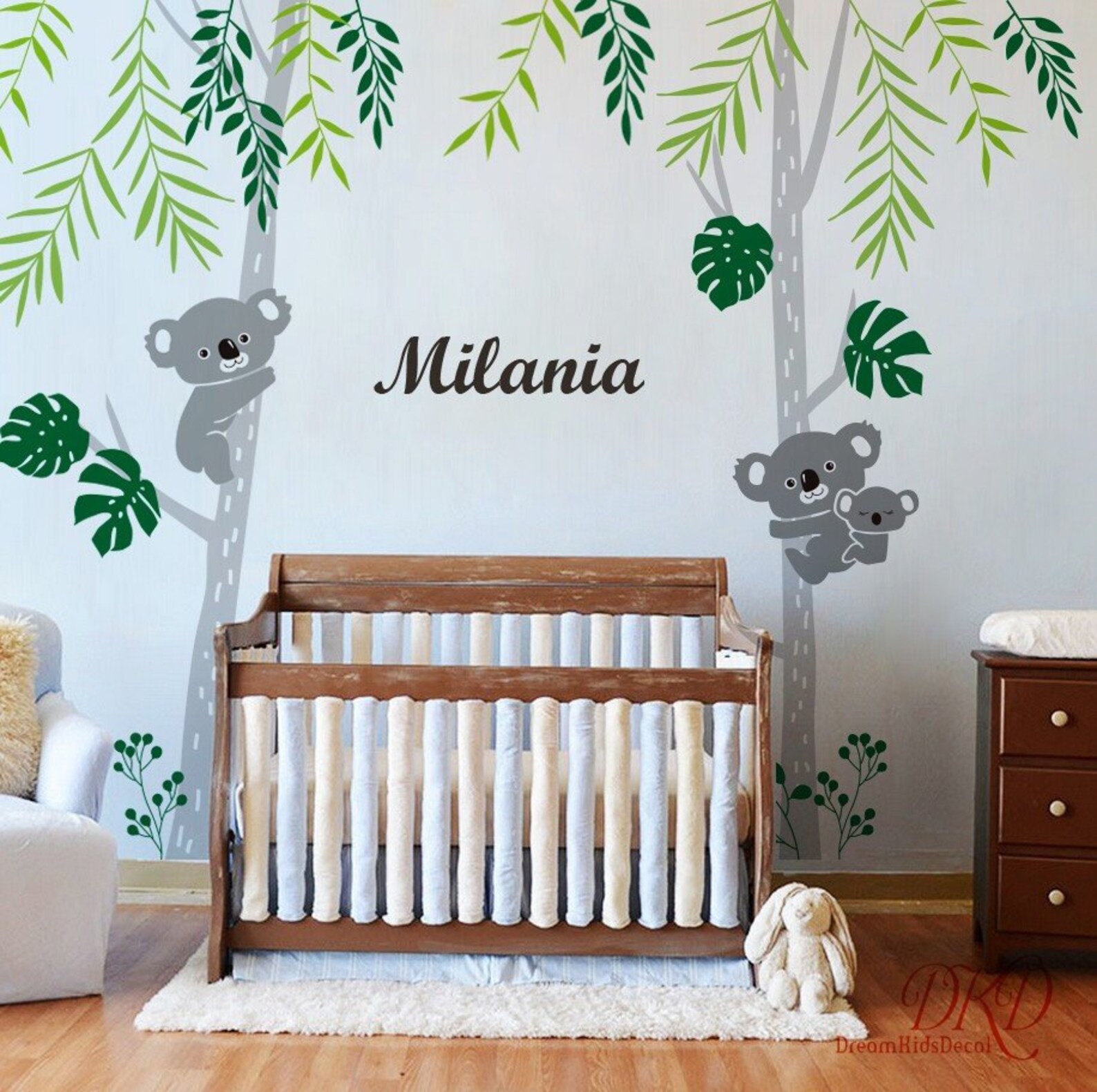 Wall Decal Nursery Wall Sticker Tree Wall Decalkoala on Tree Etsy