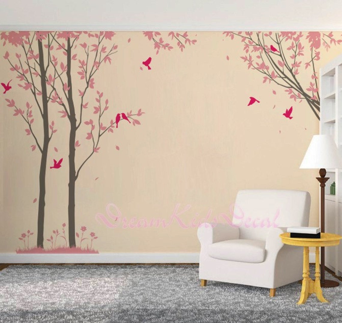 Trees Decalswall Decals Nature Wall Decals Vinyl Wall Etsy