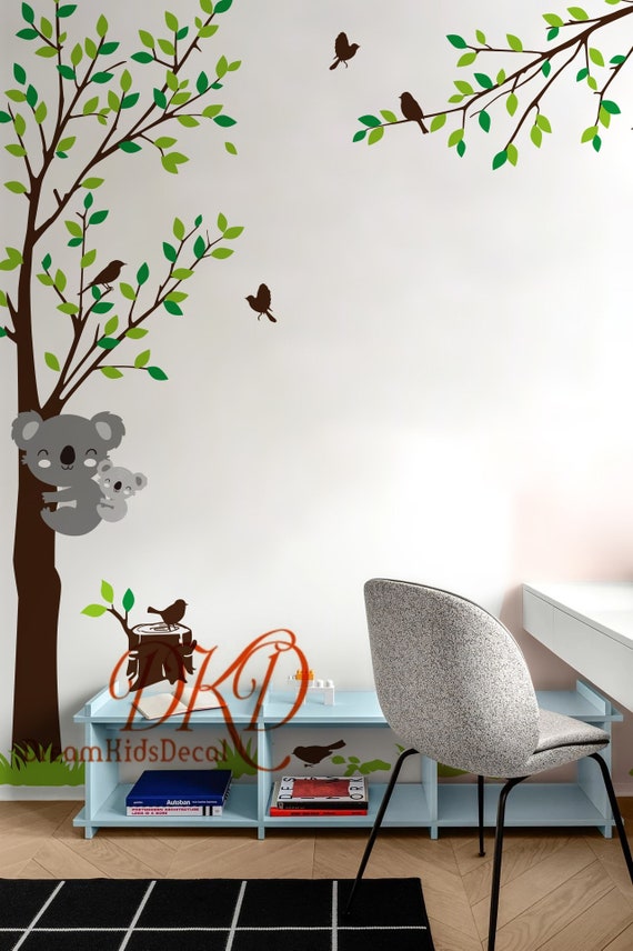 Koala Bear Tree Wall Sticker Nursery Wall Decal Kids Wall Decal
