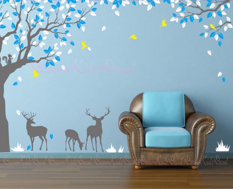 Wall Decal Tree Wall Decal living Room Wall Decalstree Etsy