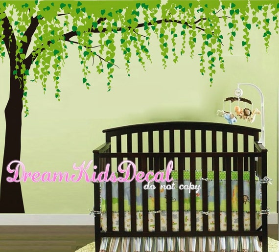 Tree Wall Decals-Cherry Blossom Tree Decal, Nursery Wall Sticker, Wall Decor, Home Decor-LARGE Murals