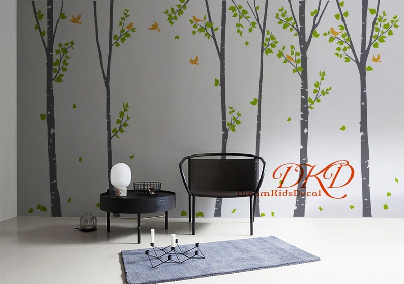 Birch Trees Decals Wall Nature Vinyl Decal Stickers Tree Nursery Dk081