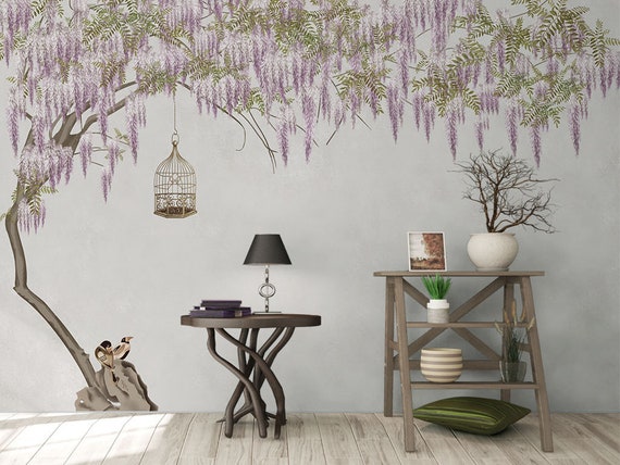 Oil Painting Wallpaper Murals Flower Pattern Wall Decorating Ireland - Murals For Home Decorating Ideas