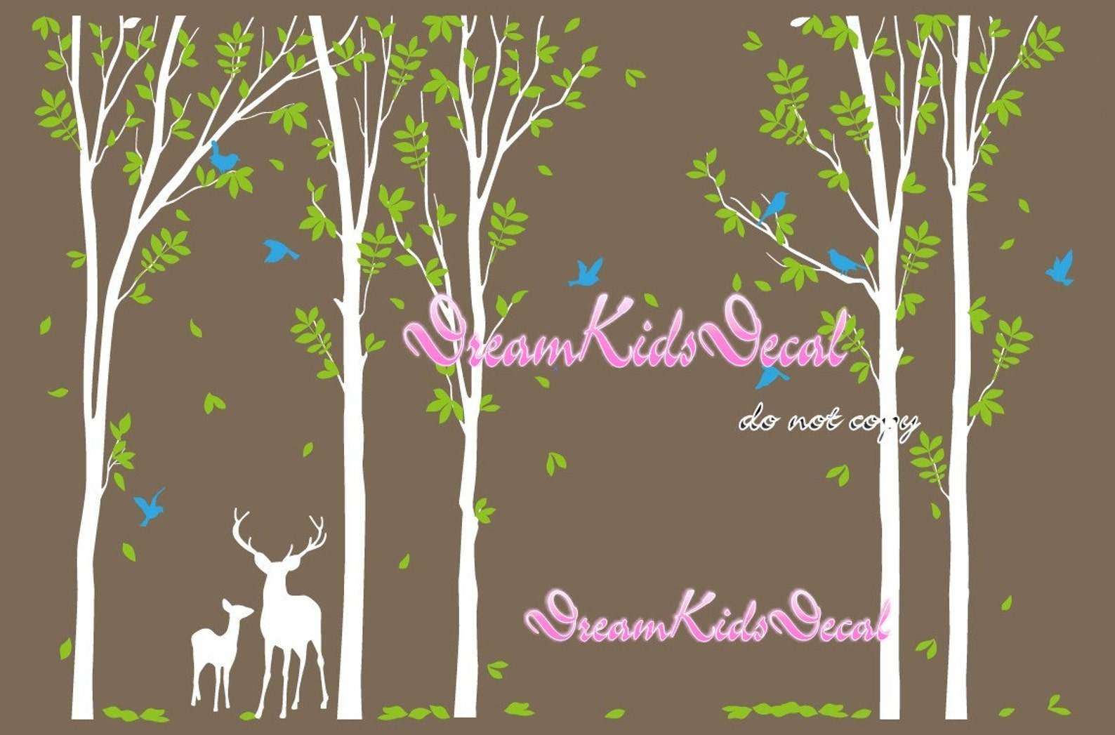 Trees Decalswall Decals Nature Wall Decals Vinyl Wall Etsy