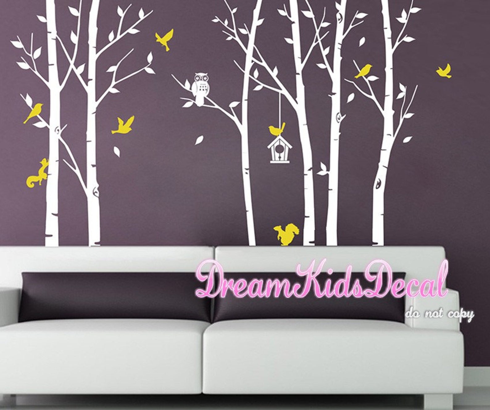 Owl Tree Wall Decal Nursery Baby Children Wall Decal Wall Etsy