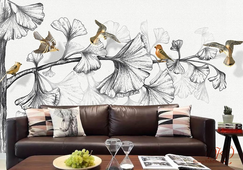 Wall Mural Nature Large Corner Tree Removable Wallpaper Etsy Australia