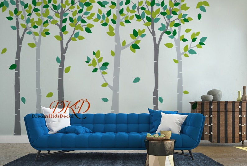 Birch Tree Wall Decal Nursery Wall Decal Vinyl Sticker for Etsy