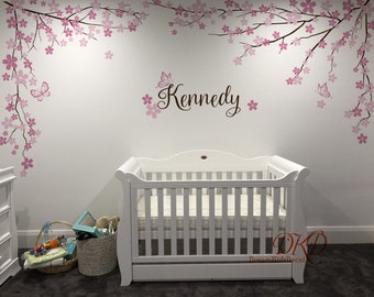 Tree wall Decal Wall Sticker Baby Nursery Decals-Cherry Blossoms Tree Decal-DK402