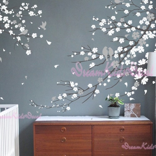 Cherry Blossoms Wall Decal Wall Sticker Tree Decalsdk006 Etsy