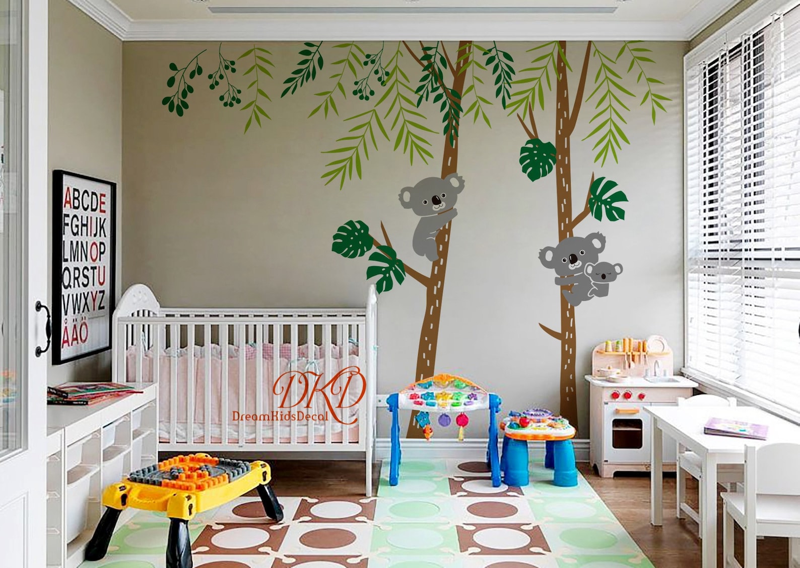 Wall Decal Nursery Wall Sticker Tree Wall Decalkoala on Tree Etsy