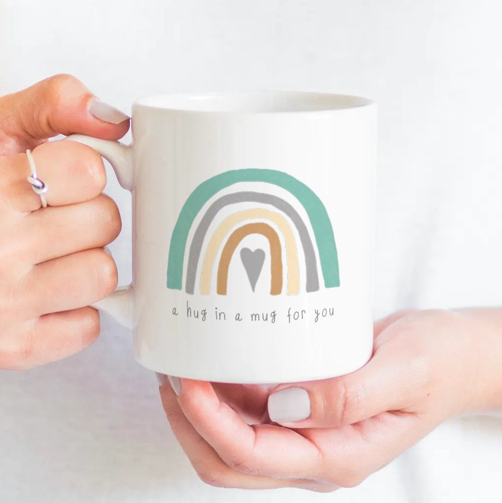 Hug in a Mug Tea or Coffee Personalised optional Ceramic Mug Etsy