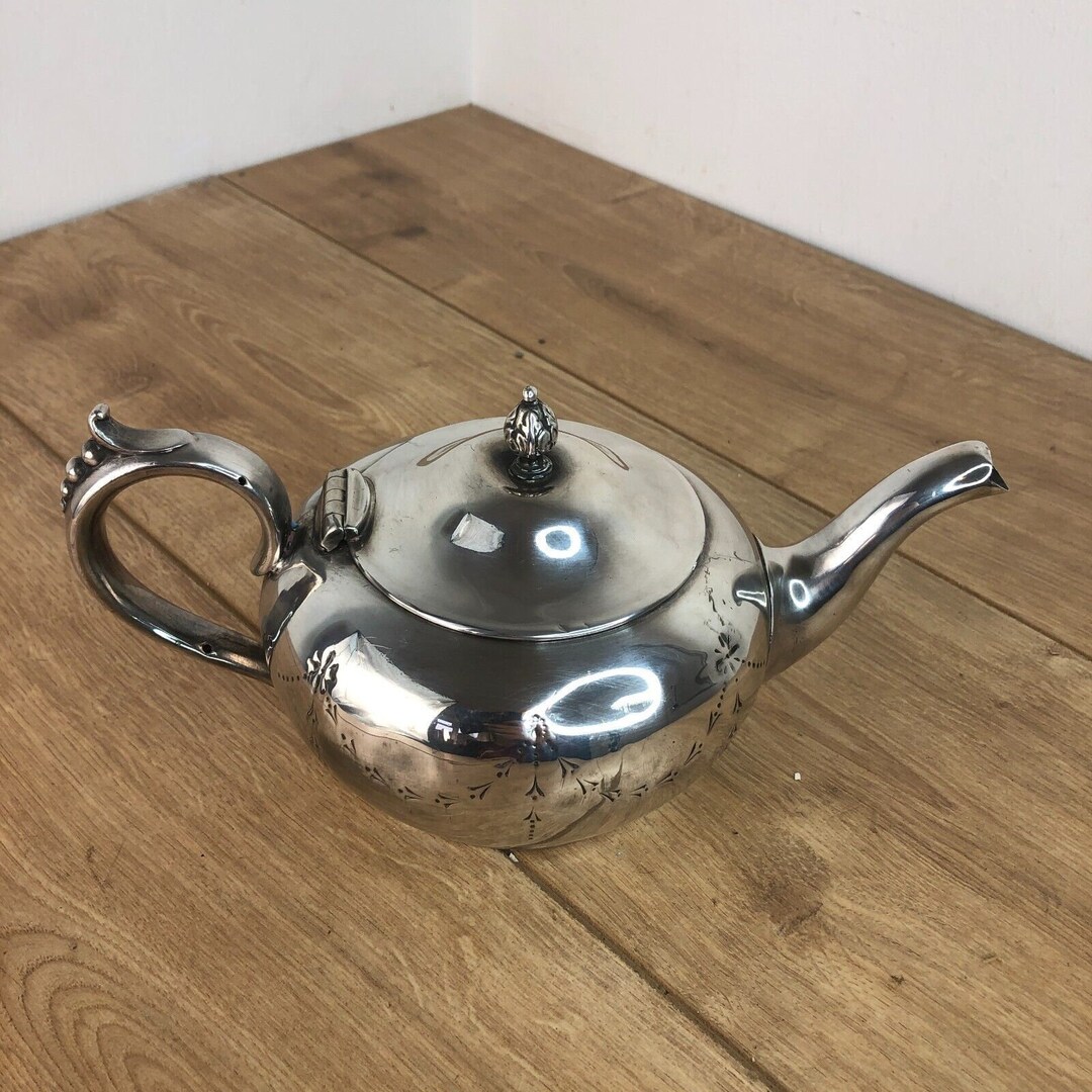 Vintage / Antique Silver Plated Teapot EPBM Metal Etsy