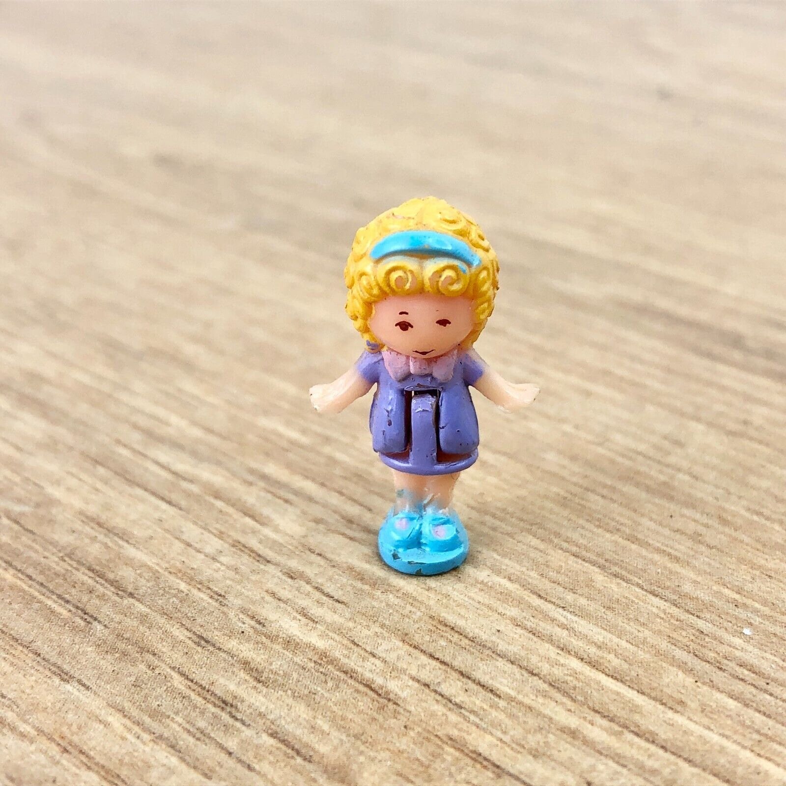 Vintage Polly Pocket Figure Bluebird Blue Headband & Shoes Light