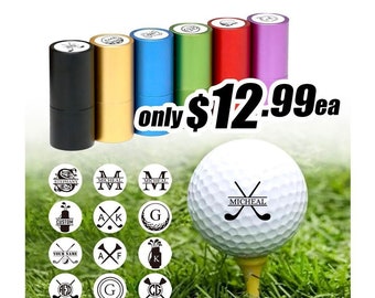 Custom Golf Ball Stamp, Personalized Golf Stamps, Gift for Golfer, Golf Ball Marker, Golf Accessories, Permanent Ink Waterproof