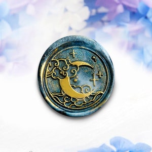 Wax Seal Stamp - 1pcs Universe Starry Sky Galaxy Moon Metal Stamp / Wedding Wax Seal Stamp / Sealing Wax Stamp (WS972)