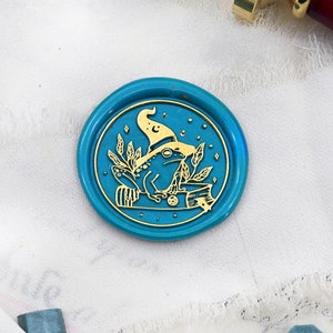 Wax Seal Stamp - 1pcs Frog Magician Magic Book Galaxy  Metal Stamp / Halloween Wax Seal Stamp / Sealing Wax Stamp (WS1101)