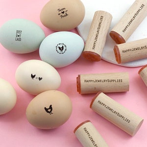Set di timbri per uova - Timbro Love Egg, Timbro personalizzato per cartoni delle uova, Timbro Mix & Match - Fram Chicken Egg, Timbro in gomma Butt Nuggets