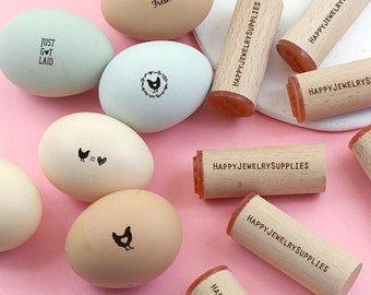 Egg Stamp Set - Love Egg Stamp, Custom Egg Carton Stamp, Mix & Match - Fram Chicken Egg Stamp, Butt Nuggets Rubber Stamp