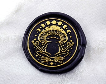 Tampon de sceau de cire - 1pcs Frog Moon Mushroom Sun Galaxy Universe Metal Stamp / Halloween Wax Seal Stamp / Tampon de cire à cacheter (WS1114)