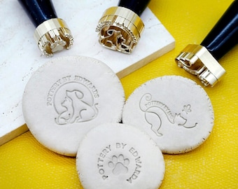 Custom Pet Pottery Stamp, Custom Pet Clay Stamp, Dog Ceramic Stamp, Custom Cat Soap Brass Stamp, Personalized Animal Brass Stamp for Pottery