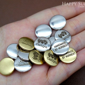 Custom Brand Logo, Custom Brass Snap Buttons Leather Craft Fastener Closure, Leatherworking Snap Buttons Metal Fasteners Kit Leather Snaps