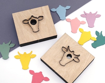 Cow Head Leather Cutting Die Earring / Leather Luggage Tags Leather Die Cut Mold / Leather Earrings Die Cutter / Polymer Clay Cutters