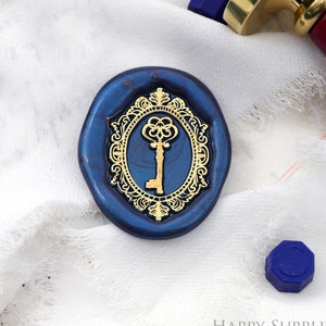 Wax Seal Stamp - 1Stk Retro Spiegel Schlüssel Metall stempel / Hochzeitsstempel / Siegelstempel / Siegelstempel (WS1086)