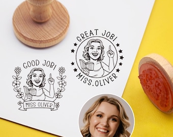 Lehrer Stempel, personalisierte Lehrer Bitmoji Stempel, Geschenke für Lehrer, Lehrer Gesichtsbuch Stempel Geschenke, persönlicher Lehrer