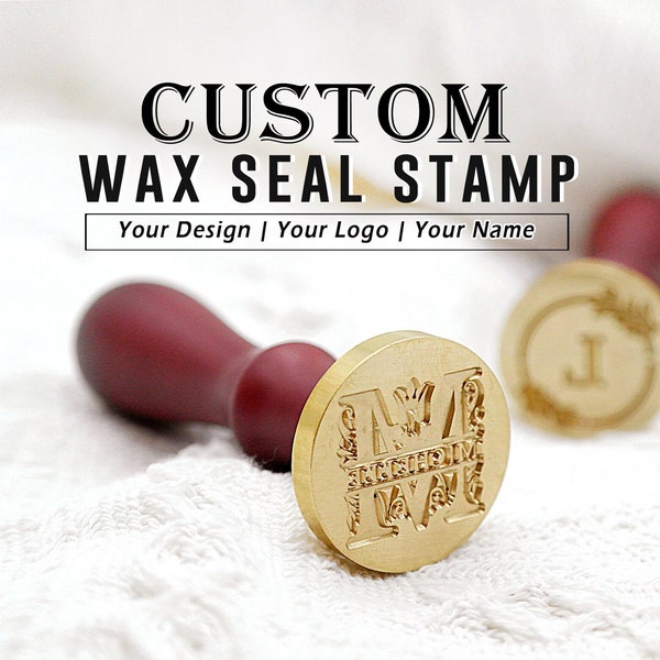 120 Designs, Custom Wax Seal Stamp, Custom Logo, Personalized Wax Seals, Logo Wax Seal Stamp Kit for Wedding Invitation,Wedding Wax Seal Kit