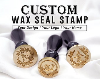 120 Designs, Custom Wax Seal Stamp, Initial Alphabet Sealing Wax Stamp, Personalized Wedding Stamp,Wax Stamp Cutsom, Wax Seal Stamp Kit