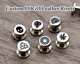 Custom Stainless Steel Chicago Screw For Leather, 3/8" Brass Screw Rivets, Leather Craft Screws, Flat Screws Leatherworking Screws