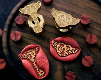 Wax Seal Stamp - 1pcs Irregular Heart Key Metal Stamp / Wedding Wax Seal Stamp / Sealing Wax Stamp (WS1081)