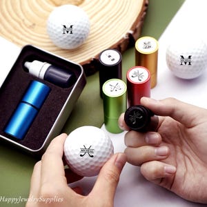 Aangepaste golfbalstempeldoos, gepersonaliseerde golfstempels, cadeau voor golfer, golfbalmarkering, golfaccessoires, cadeaus voor mannen, Vaderdagcadeau