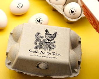 Sellos de huevos: sello personalizado para cartón de huevos, sello de cartón de huevos frescos de granja, sello de goma personalizado para caja de huevos, sello de huevo de gallinero, sello de granja.