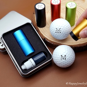 Aangepaste golfbalstempeldoos, gepersonaliseerde golfstempels, cadeau voor golfer, golfbalmarkering, golfaccessoires, cadeaus voor mannen, Vaderdagcadeau