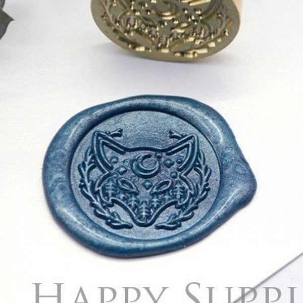 Wax Seal Stamp - 1pcs 30mm Magic Fox Wolf Metal Stamp / Wedding Wax Seal Stamp / Sealing Wax Stamp (WS592)