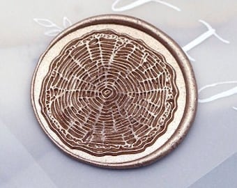 Wax Seal Stamp - 1pcs Tree Rings, Growth Rings, Wood Grain Metal Stamp / Wedding Wax Seal Stamp / Sealing Wax Stamp (WS622)