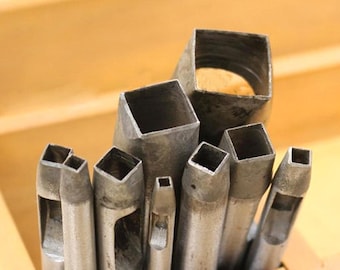 Perforadora de agujeros cuadrados de 2,2mm-20,5mm/perforadora para manualidades de cuero/herramienta de cuero-perforadora de agujeros-artesanía/herramientas de artesanía de cuero/herramienta de cuero de acero duradero