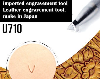 1pcs Leather Carving for Leather Craft, DIY Leather Craft Stamp for Hand Stamping Custom Steel Seal,Steel Leather Engrave Tool (U710)