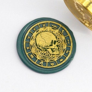 Wax Seal Stamp - 1pcs 30mm Constellation Skull Stamp / Wedding Wax Seal Stamp / Sealing Wax Stamp (WS725)