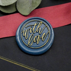 Wax Seal Stamp - 1pcs With Love Metal Stamp / Wedding Wax Seal Stamp / Sealing Wax Stamp (WS648) - 85BT