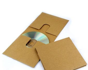 Double Kraft Paper CD DVD Cover Case (Bulk Order Available) Good for Painting or Collage Art