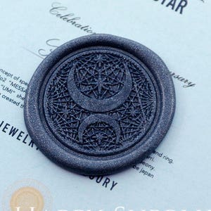 Wax Seal Stamp - 1Stk Mond und Stern Universum Galaxy Metallstempel / Hochzeitsstempel / Siegelstempel /Siegelstempel (WS419)