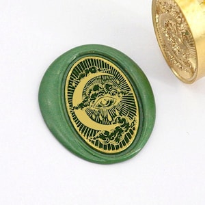 Wax Seal Stamp - 1pcs 30mm Oval Moon Eyes Tears Ocean Waves Stamp / Wedding Wax Seal Stamp / Sealing Wax Stamp (WS730)