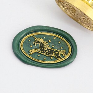 Wax Seal Stamp - 1pcs 30mm Oval Star Unicorn Galaxy Stamp / Wedding Wax Seal Stamp / Sealing Wax Stamp (WS729)