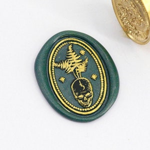 Wax Seal Stamp - 1pcs 30mm Oval Skull Stamp / Wedding Wax Seal Stamp / Sealing Wax Stamp (WS734)