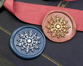 Wax Seal Stamp - 1pcs Snowflake Christmas Metal Stamp / Wedding Wax Seal Stamp / Sealing Wax Stamp